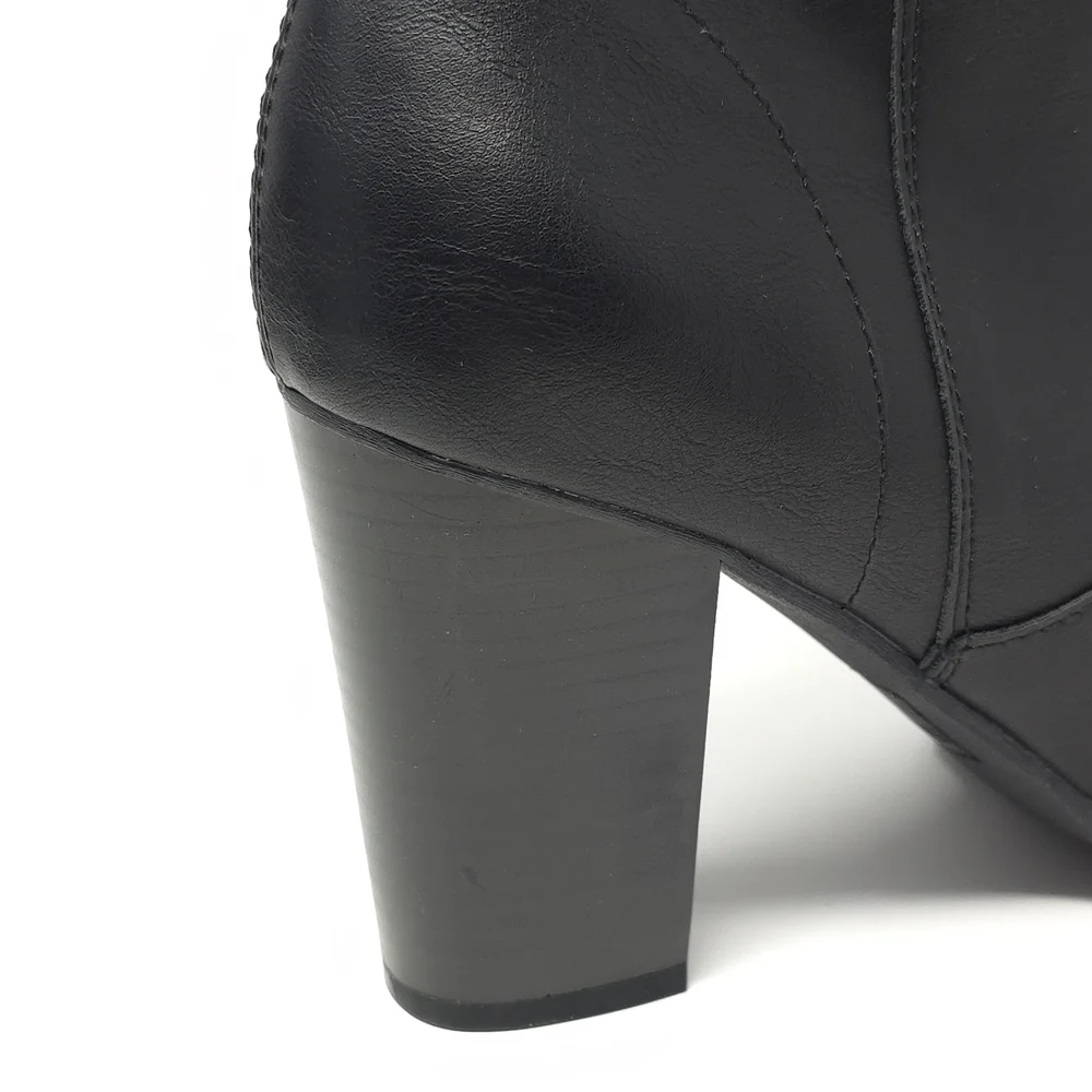 Style & Co. Boots Addyy Leather Tall Knee-High Black 9 Medium - Picture 8 of 13